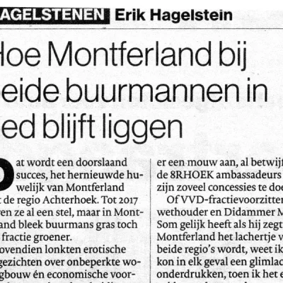 Reactie op column van Erik Hagelstein in de Gelderlander