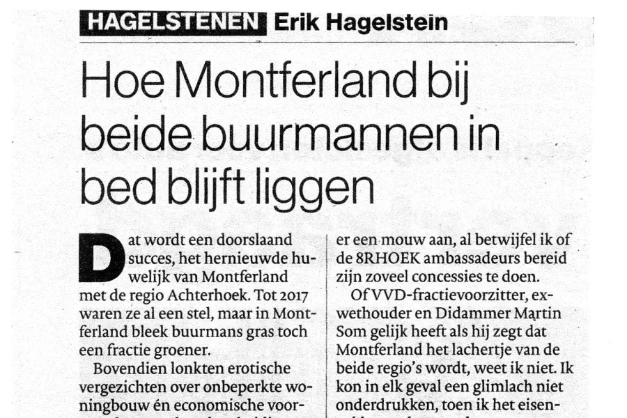 Foto uit column van Erik Hagelstein